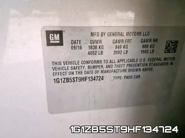 1G1ZB5ST9HF134724 фото 2
