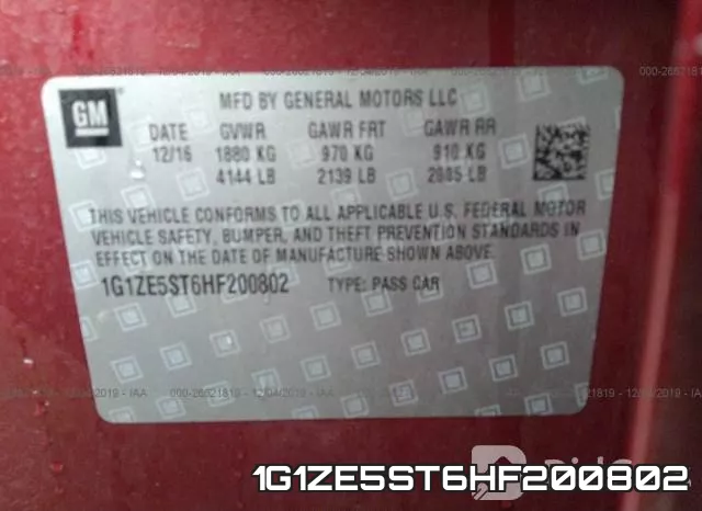 1G1ZE5ST6HF200802 фото 10