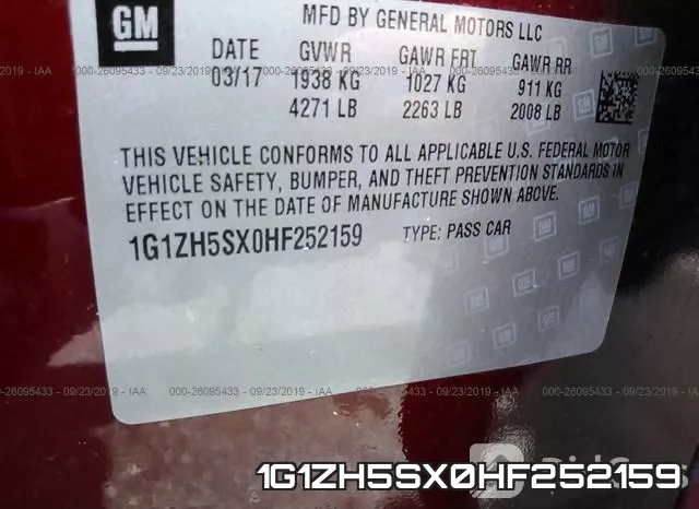 1G1ZH5SX0HF252159 фото 10