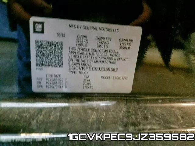 1GCVKPEC9JZ359582 фото 2