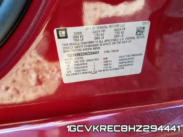 1GCVKREC8HZ294441 фото 2