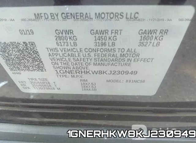 1GNERHKW8KJ230949 фото 10