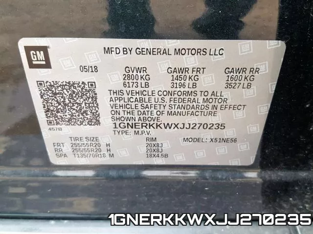 1GNERKKWXJJ270235 фото 2