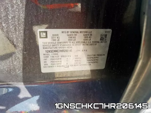 1GNSCHKC7HR206145 фото 2