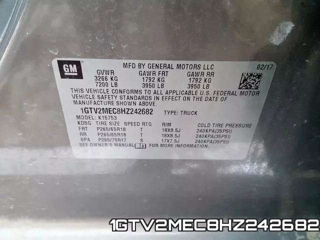 1GTV2MEC8HZ242682 фото 2