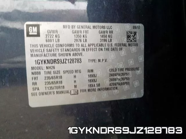 1GYKNDRS9JZ128783 фото 2