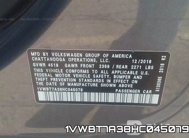 1VWBT7A38HC045079 фото 10