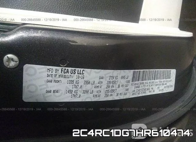 2C4RC1DG7HR610474 фото 10