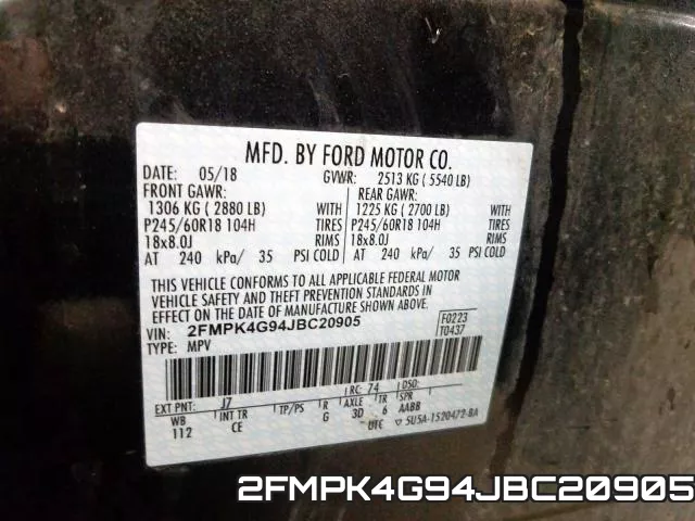 2FMPK4G94JBC20905 фото 2