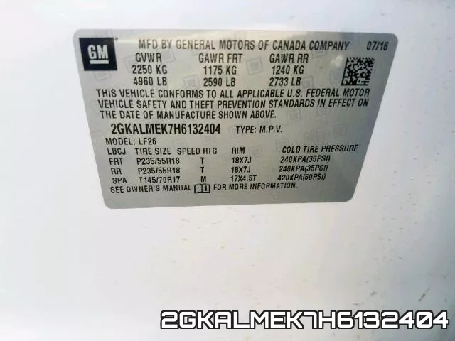 2GKALMEK7H6132404 фото 2