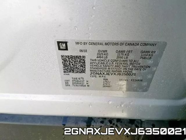 2GNAXJEVXJ6350021 фото 2