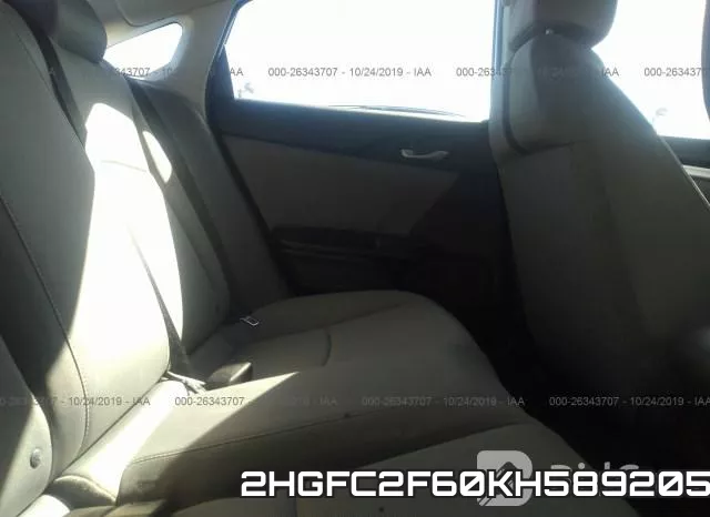 2HGFC2F60KH589205 фото 8