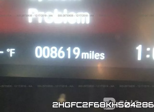 2HGFC2F68KH504286 фото 6
