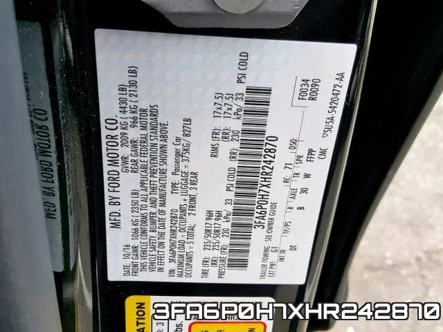 3FA6P0H7XHR242870 фото 2