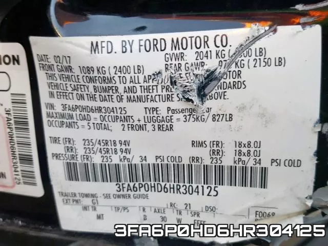 3FA6P0HD6HR304125 фото 2