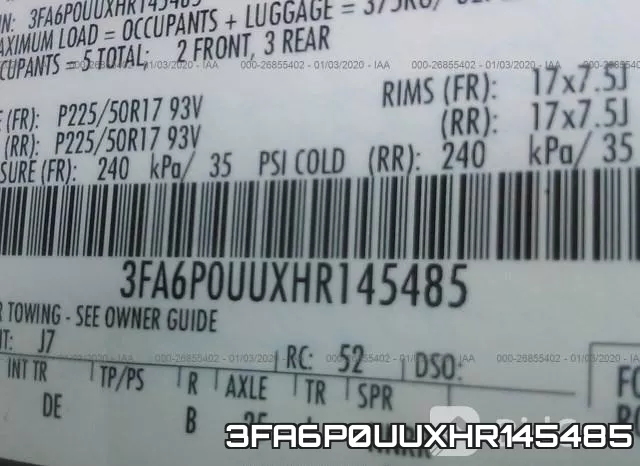 3FA6P0UUXHR145485 фото 8