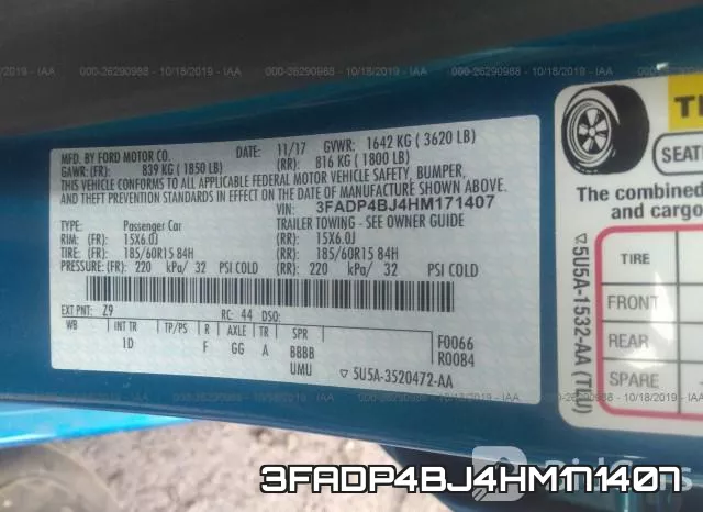 3FADP4BJ4HM171407 фото 9