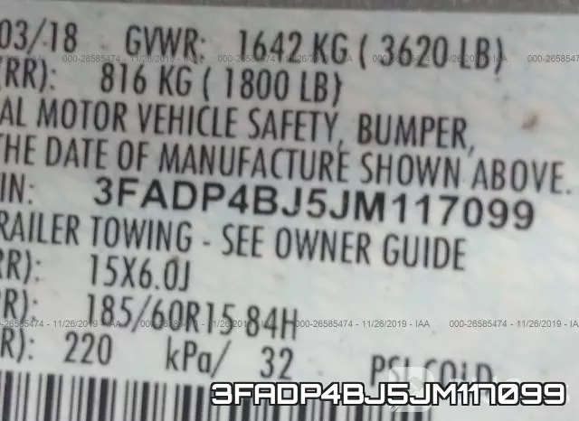 3FADP4BJ5JM117099 фото 10