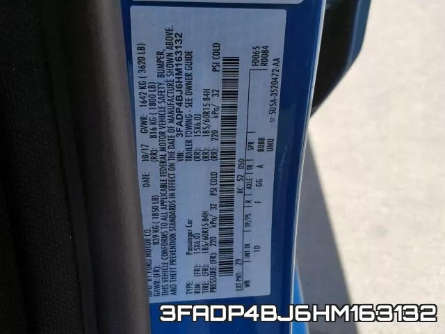 3FADP4BJ6HM163132 фото 2