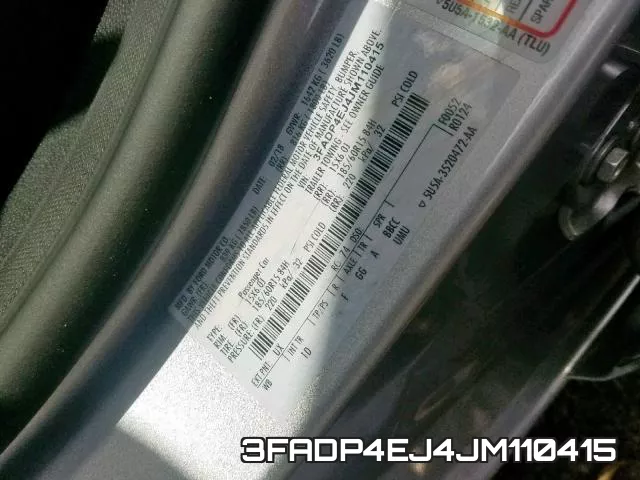 3FADP4EJ4JM110415 фото 2