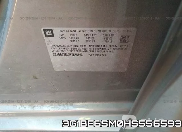 3G1BE6SM0HS556593 фото 10