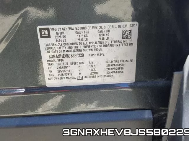 3GNAXHEV8JS580229 фото 2