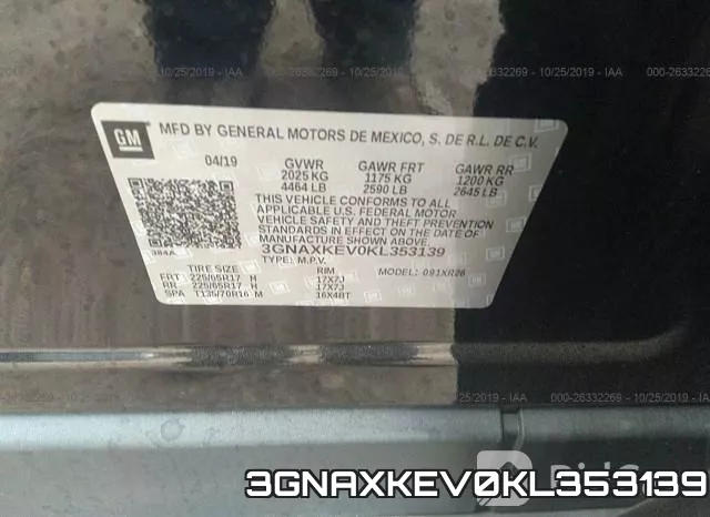 3GNAXKEV0KL353139 фото 9