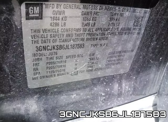 3GNCJKSB6JL187583 фото 10