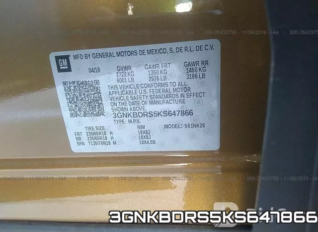 3GNKBDRS5KS647866 фото 9
