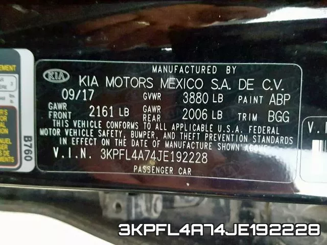 3KPFL4A74JE192228 фото 2