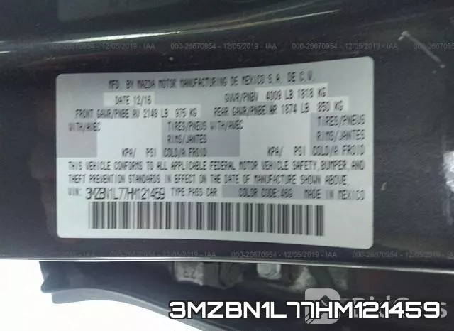 3MZBN1L77HM121459 фото 9