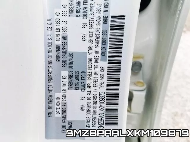 3MZBPAALXKM109873 фото 2