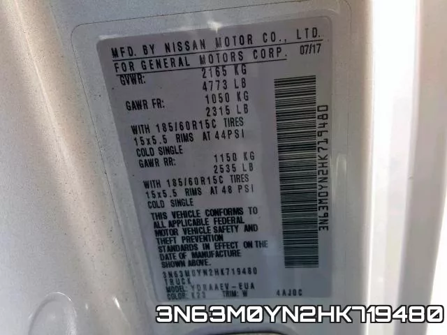 3N63M0YN2HK719480 фото 2