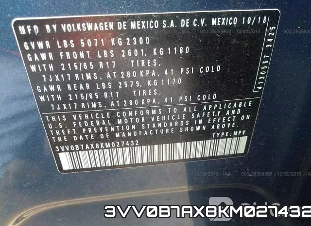 3VV0B7AX8KM027432 фото 10