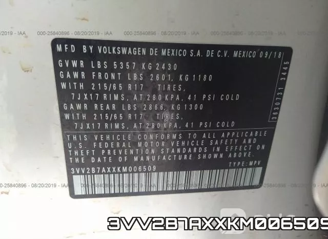 3VV2B7AXXKM006509 фото 8