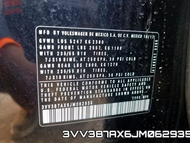 3VV3B7AX6JM062935 фото 2