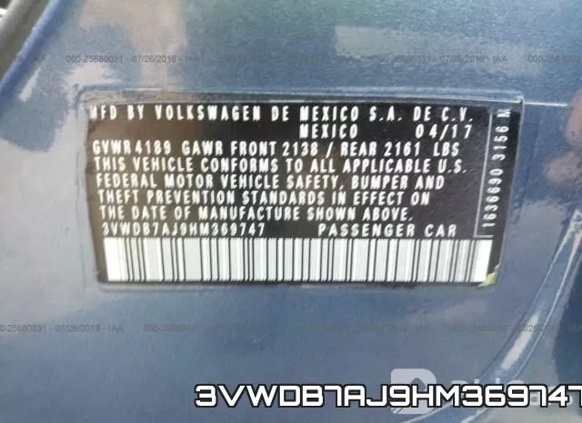 3VWDB7AJ9HM369747 фото 10