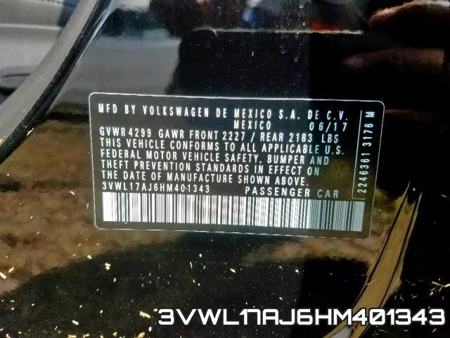 3VWL17AJ6HM401343 фото 2