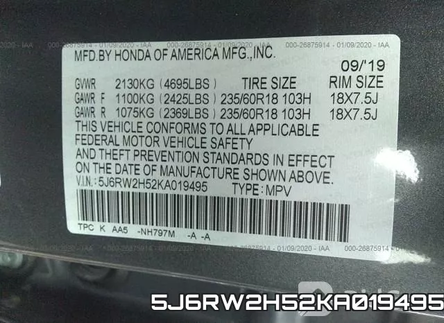 5J6RW2H52KA019495 фото 9