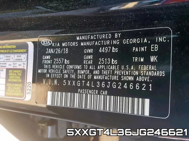 5XXGT4L36JG246621 фото 2