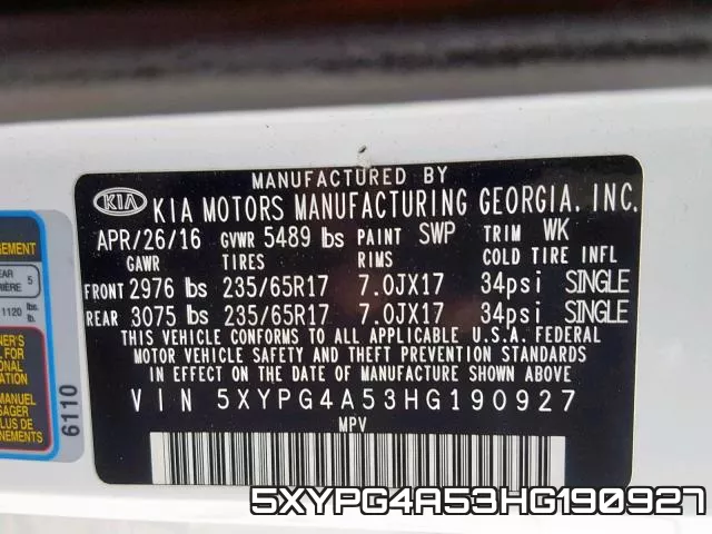 5XYPG4A53HG190927 фото 2