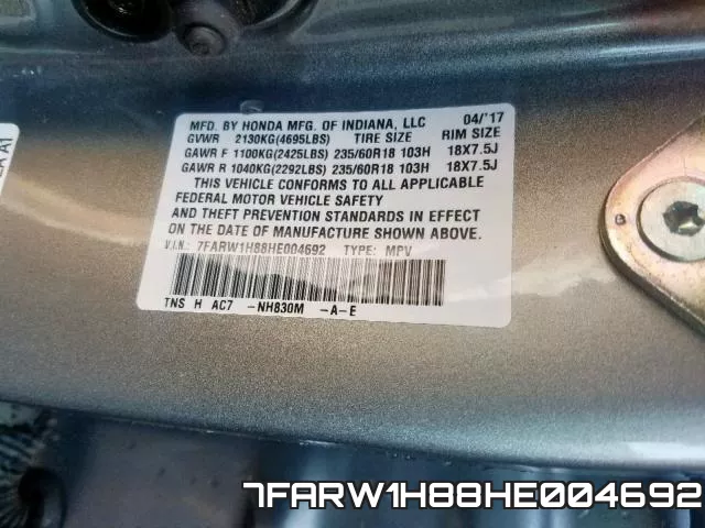 7FARW1H88HE004692 фото 2