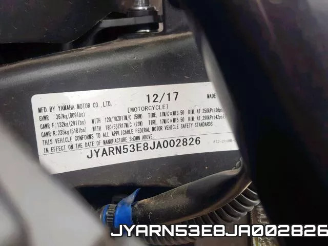 JYARN53E8JA002826 фото 2