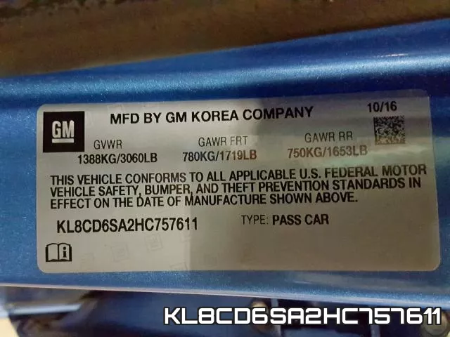 KL8CD6SA2HC757611 фото 2