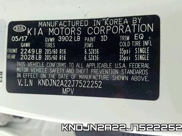 KNDJN2A22J7522252 фото 2