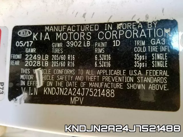 KNDJN2A24J7521488 фото 2