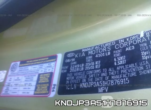 KNDJP3A51H7876915 фото 10