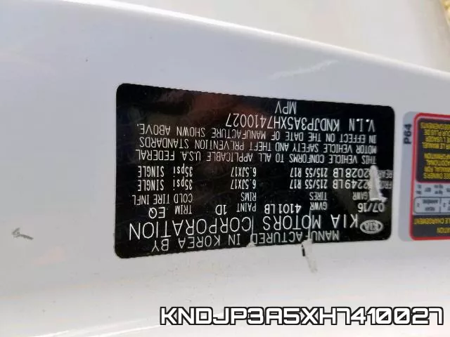 KNDJP3A5XH7410027 фото 2