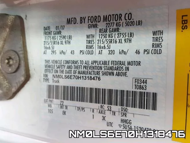 NM0LS6E70H1318476 фото 2