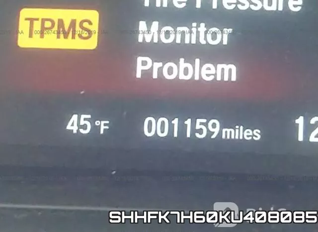 SHHFK7H60KU408085 фото 8